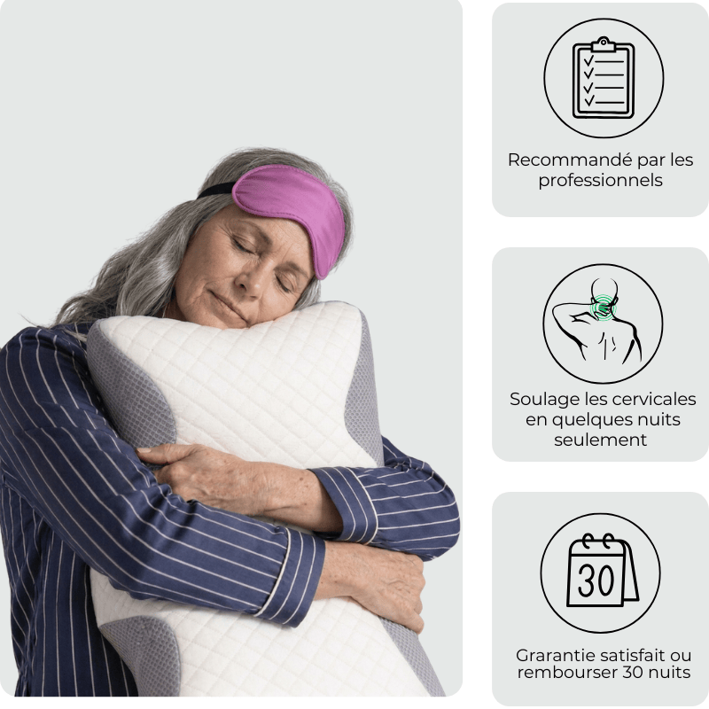 Oreiller ergonomique pour cervicales