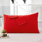 1 Pc Solid Color Peach Skin Pillowcase Plain Bedding Pillow Cover Minimalist Rectangular Sleep Cushion Case for Bedroom Hotel Sommea-paris