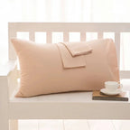 1 Pc Solid Color Peach Skin Pillowcase Plain Bedding Pillow Cover Minimalist Rectangular Sleep Cushion Case for Bedroom Hotel Sommea-paris